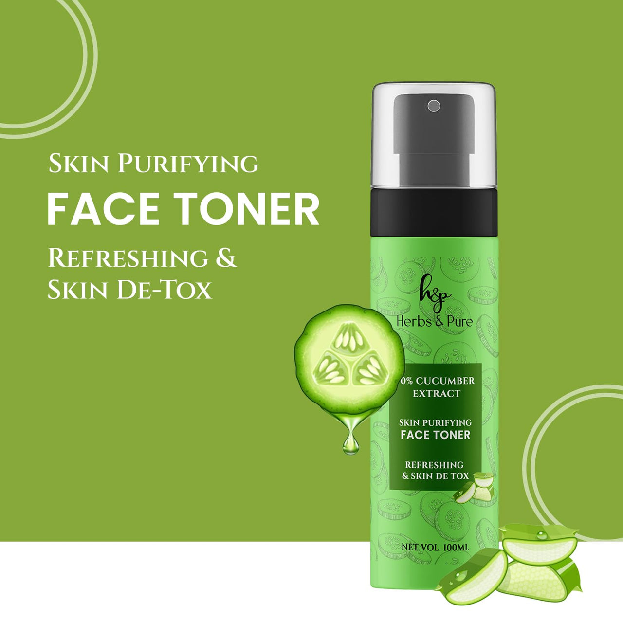 Herbs and Pure Deep Moisturising Body Lotion Spf 20, Kesar Oil And Shea Butter For, Intance Moisturisation & Skin Purifying Cucumber Face Toner For Refreshing, Free For Toxins, 300 Ml, Pack Of 2
