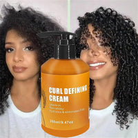 Curl Defining Cream Sulfate and Paraben Free, for Dry Hair, Unisex Adult, 4.6 fl oz Each Leave-in Non-Sticky Hair Treatment, Hydrates and Eliminates Frizz, 280ml (Pack of 2)