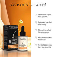 Nourish Mantra Advanced Hair Growth Serum With Rosemary Oil| To Increase Hair Growth, Reduce Hair Fall, Improve Hair Density | Enriched with Rosemary & Redensyl | For Men & Women | 25ml
