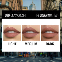 Maybelline New York Matte Lipstick, Intense Colour, Moisturised Lips, Color Sensational Creamy Matte, 656 Clay Crush, 3.9g