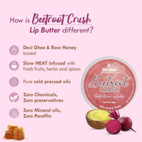 Nat Habit Lip Balm Fresh Beetroot Crush 10gm Lip Butter For Natural Pink Lips and Nat Habit Henna Paste, 100% Natural Rajasthani Henna - (Pack of 4 x 220g)