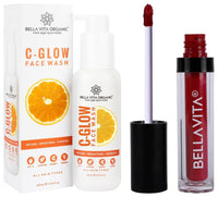 Bella Vita Organic Vitamin C-Glow Natural Face Wash Kiss-Proof 4.5 ml 18-hr Stay Waterproof Intense Moisturisation Wine Stain