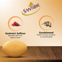 Santoor Aloe Fresh Soap with Aloe Vera and Lime, 125g (Buy 4 Get 1 Free) & Santoor Gold Soap 125g (Pack of 6)