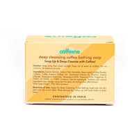 mCaffeine Deep Cleansing Bath Soap with Vitamin E and Coffee Oil | Energizes, Tones and Softens Skin | Bathing Soap in Signature Coffee Shape with Refreshing Aroma | Natural & 100% Vegan