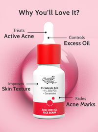 Chemist At Play 2% Salicylic Acid Face Serum | Treats Active Acne | Controls Excess Oil | Removes Blackheads, Pimple & Dark Spots | Fades Acne Marks | Improves Skin Texture | 10ml