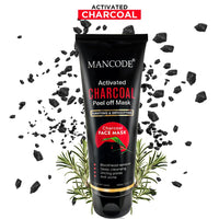 Mancode Activated Charcoal Peel Off Mask For Men, Charcoal Peel Off Mask For Women, Face Mask For Men, Charcoal Face Mask, Active Cooling Effect, Deep Skin Purifying Cleansing (100 ml)