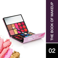 Hilary Rhoda The Book of Makeup | 20 Eyeshadows | 2 Highlighters | 2 Blushes | 2 Contours | 6 Cream Lip Glosses | Dual Ended Brush | Long Lasting | Blends Easily- 23.4g (Shade 2)