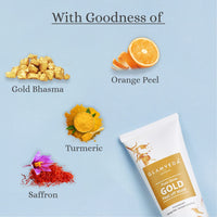 Glamveda Pure Glow Gold Peel Off Mask| Orange Peel,Turmeric & Saffron| Pack of 2
