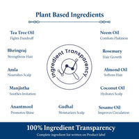 Blue Nectar Anti Dandruff Hair Oil with Neem & Tea Tree Hair Oil | Ayurvedic Non-Sticky Hair Oil for Dry Scalp and Dandruff | Plant Based Hair Oil for Men & Women (12 Herbs, 100ml)