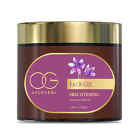 OG BEAUTY Ayurveda Brightening Face Gel | Enriched with Kumkumadi Oil | Brightens & Moisturizes Skin | Reduces Wrinkles, Fine Lines & Age Spots | Suitable for All Skin Types | 100GM