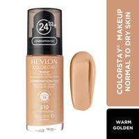 REVLON Matte Colorstay Combination/Oily Skin, Spf 15 Liquid Full Coverage Foundation For All Skin Type - Warm Golden, 30Ml