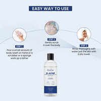 Kozicare Soap B-Acne Body Wash Gel | Kojic Acid Body Wash | Acne Shower Gel for Men & Women | Reduces Dark Spots, Cleanses Skin & Exfoliates Acne | Salicylic Acid Body Wash - 300 Ml (Pack of 5)