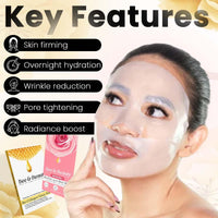 Bee & Beauty Bio Collagen Overnight Face Mask & Pink Deep Mask -Combo Pack Of 2 | Korean Mask For Glass Skin | Sheet Mask For Deep Hydration, Pore minimizing With Goodness Of Honey and Bulgarian Rose