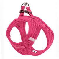 Voyager Step-In Plush Dog Harness  Soft Plush, Step In Vest Harness for Small and Medium Dogs by Best Pet Supplies - 1Fuchsia Corduroy, XS (Chest: 13 - 14.5