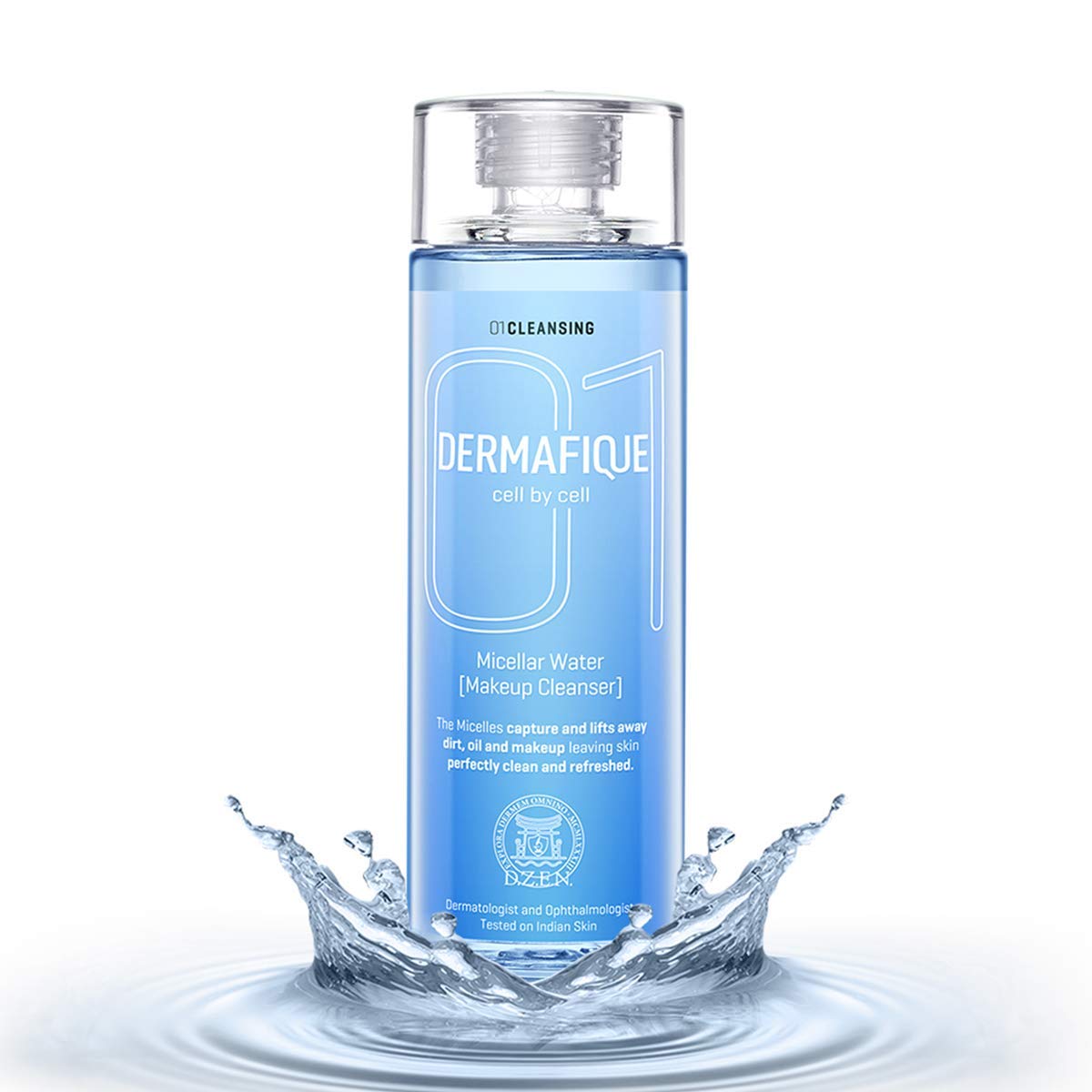 Dermafique Micellar Water Makeup Cleanser – 150ml, Removes Waterproof Makeup, with Hyaluronic Acid and Smart Micellar Technology, Paraben & SLES Free | Dermatologist Tested
