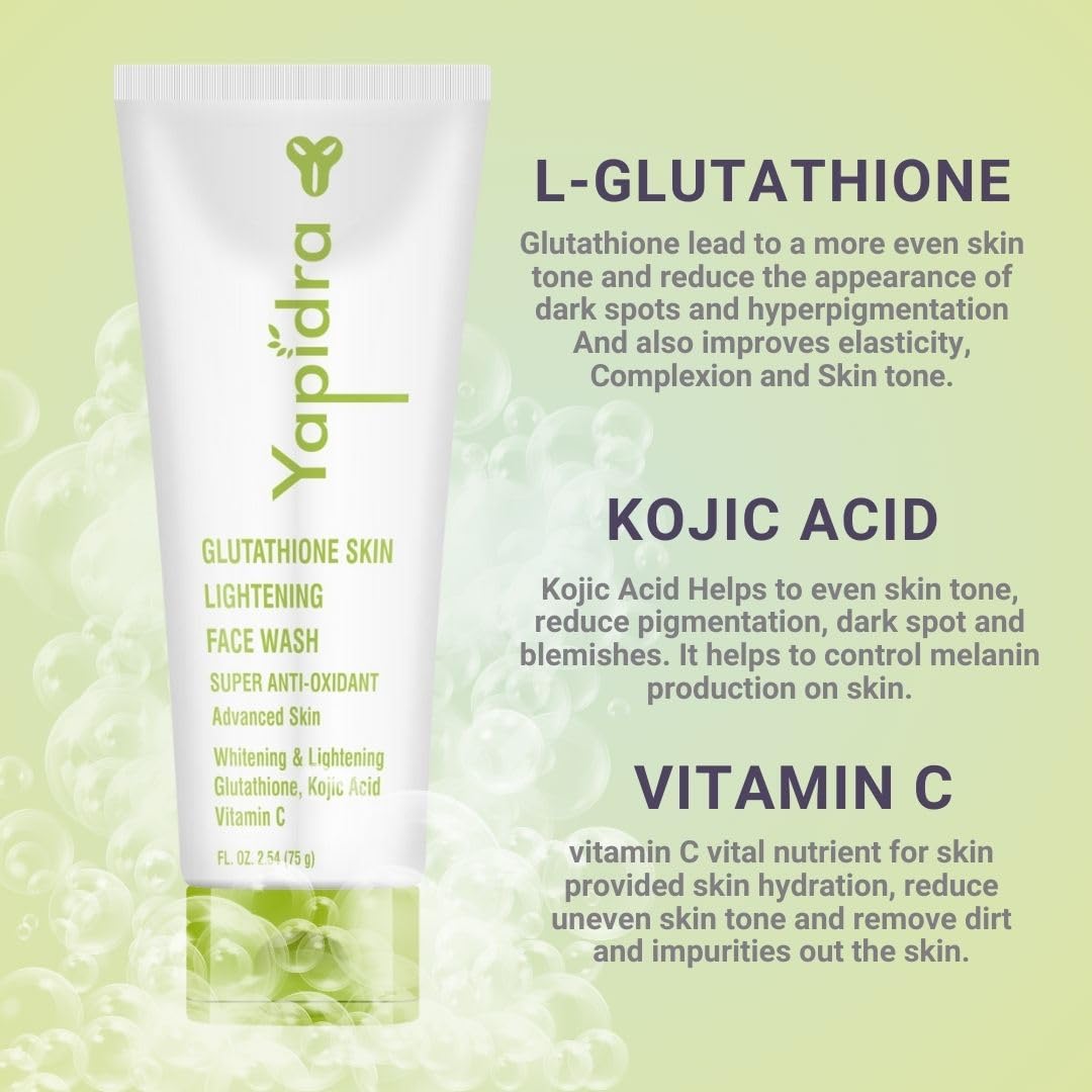 Yapidra Glutathione Brightening Face Wash 75g