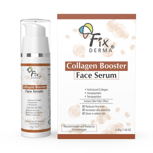 Fixderma Hydrolyzed Collagen Booster Face Serum | Collagen Serum for Face Face, Fine Lines & Wrinkles | Serum for Men & Women | Suitable for All Skin Types - 30g