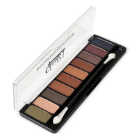 Glam21 Flawless 10 Color Eyeshadow Palette |Long-Lasting | Smudge Free | Long Wearing And Easily Blendable Eye Makeup Palette Matte, Shimmery And Metallic Finish