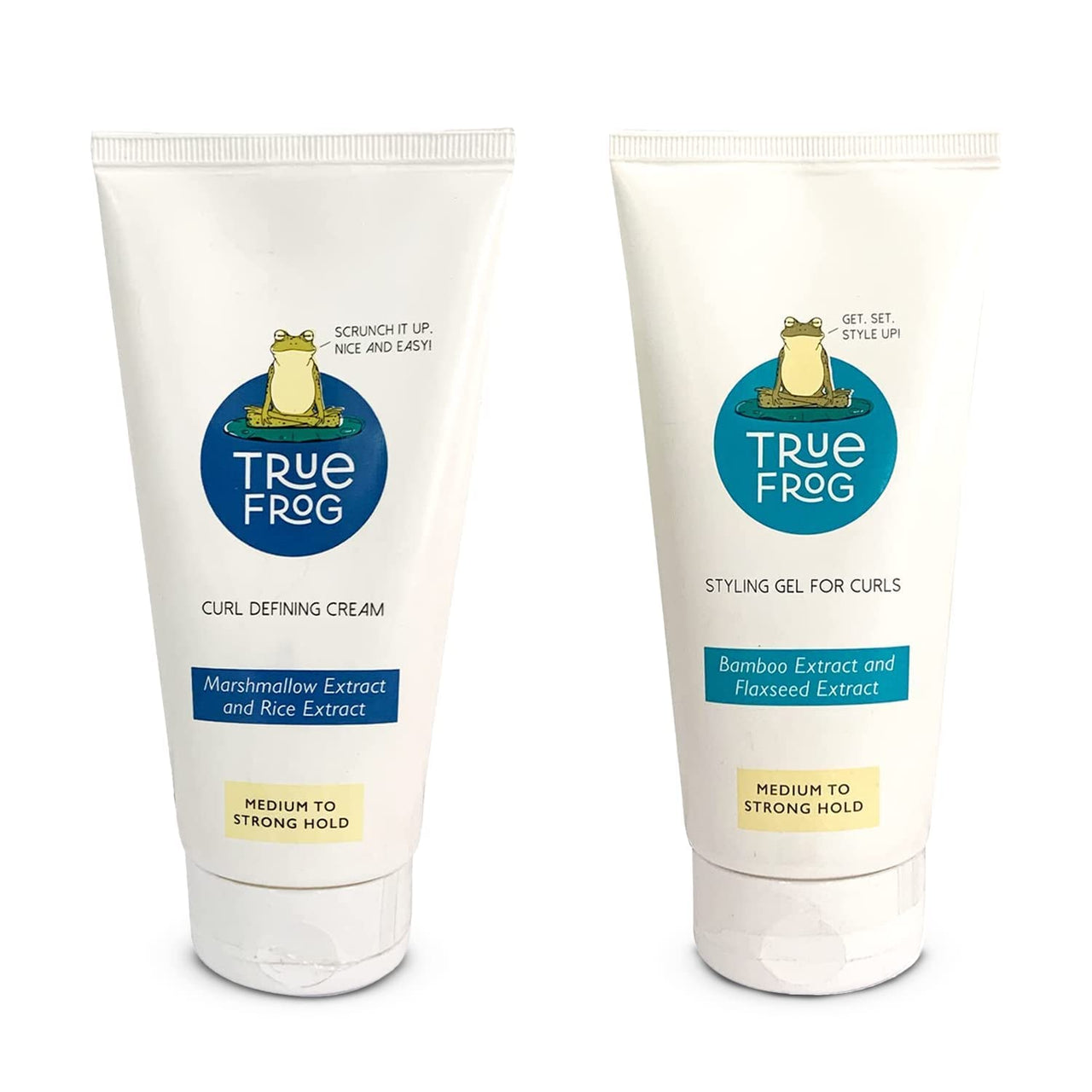 TRue FRoG Styling Duo Curl Defining Cream and Styling Gel for Curly And Wavy Hair, Vegan, Silicone free, Phthalate free & Paraben free - 150ml (Combo Pack of 2)