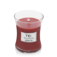 WoodWick Medium Hourglass Candle, Cinnamon Chai - Premium Soy Blend Wax, Pluswick Innovation Wood Wick, Made in USA