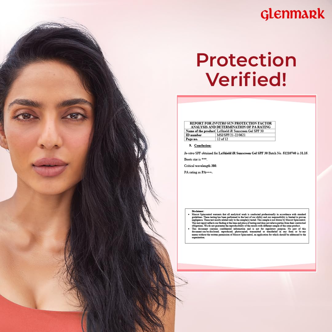La Shield IR SPF 30 PA +++ Mineral Sunscreen Gel | UVA & UVB + Infrared Protection | Oil free | Lightweight | No white cast | Broad spectrum | Dermatologist Prescribed | For All Skin types | 60g