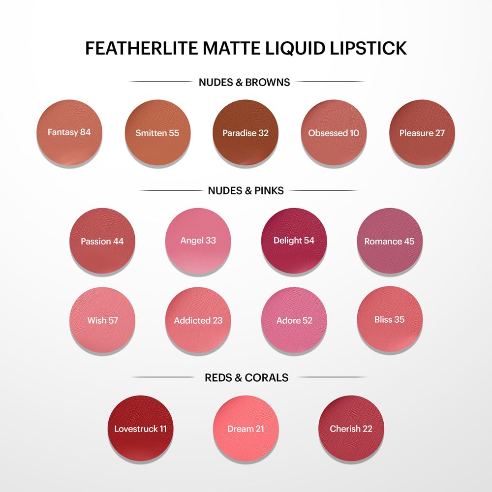 Parul Garg Beauty Featherlite Matte Liquid Lipstick | High-Pigment, Long-Wear & Non-Drying | Lightweight & Transfer-Proof | 100% Vegan & Clean Beauty |Pleasure 27 - Warm-Pink Nude| 2.5ml