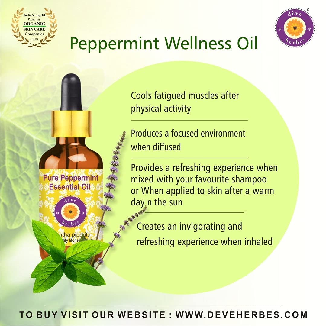 Deve Herbes Pure Peppermint Essential Oil (Mentha piperita) (15ml)
