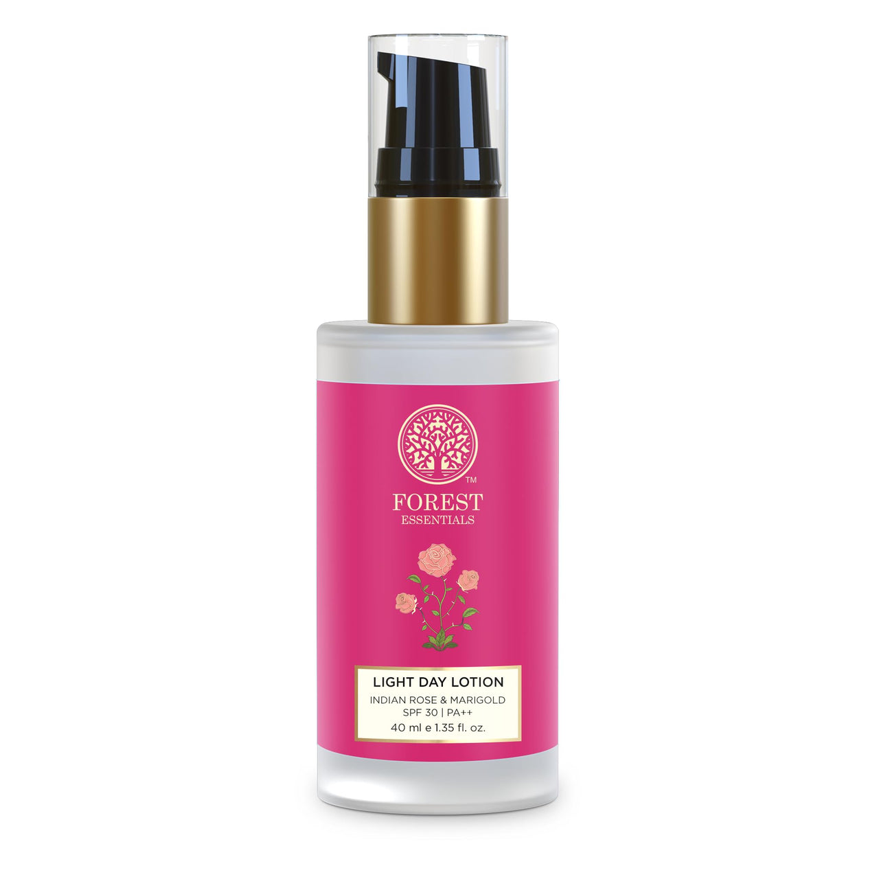 Forest Essentials Light Day Lotion Indian Rose & Marigold With SPF 30|PA++ for Dry Skin | Ayurvedic Hydrating Daily Moisturiser