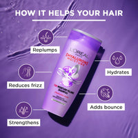 L'Oreal Paris Hyaluron Moisture 72H Filling Shampoo With Hyaluronic Acid for Dry & Dehydrated Hair 340ML + Conditioner 180 mL, Regime Pack of 2