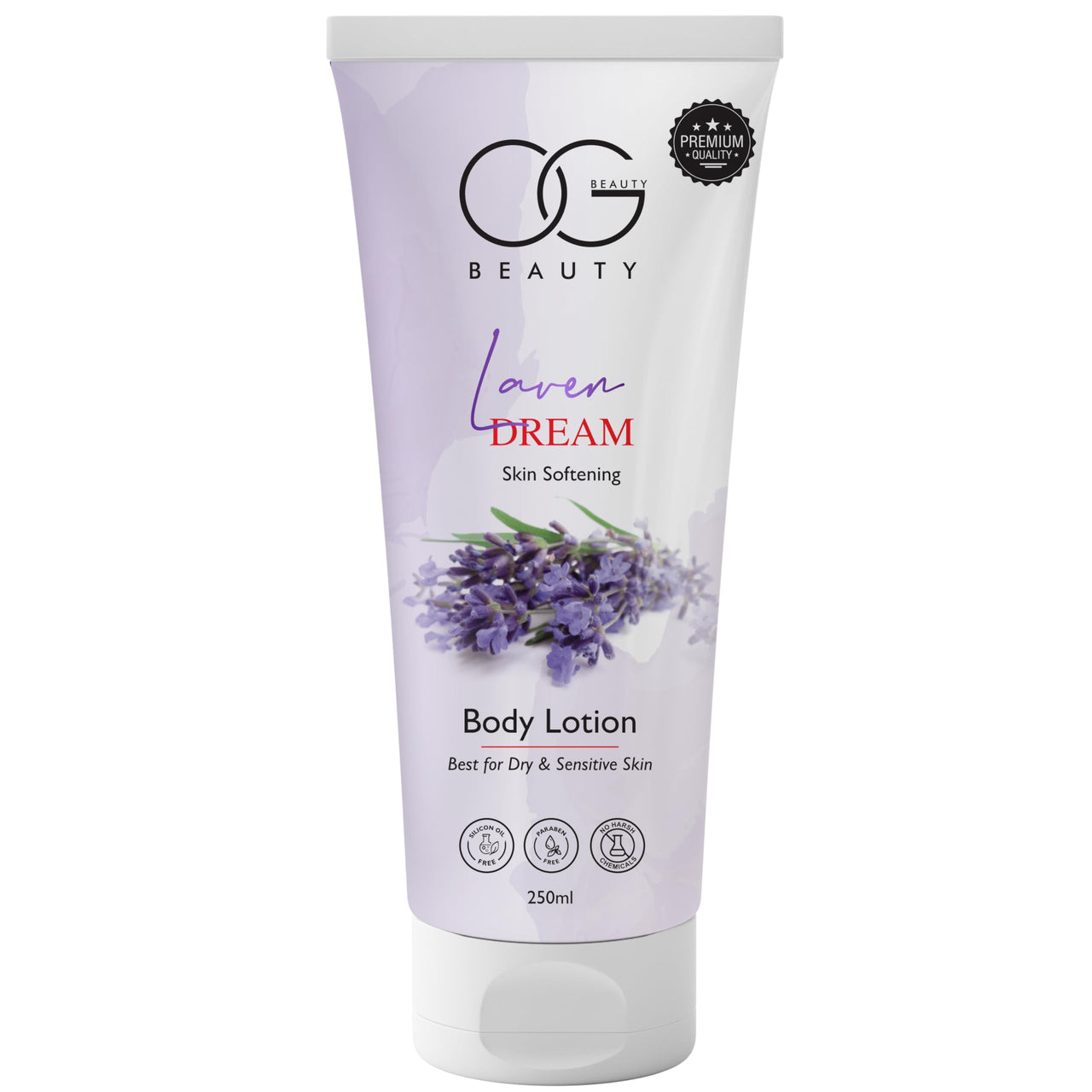 OG BEAUTY Laven Dream Body Lotion | 48 Hr Daily Moisturization With Lavender Extract | For Nourished Softer & Smoother Skin | Suitable For All Skin Types | 250 Ml