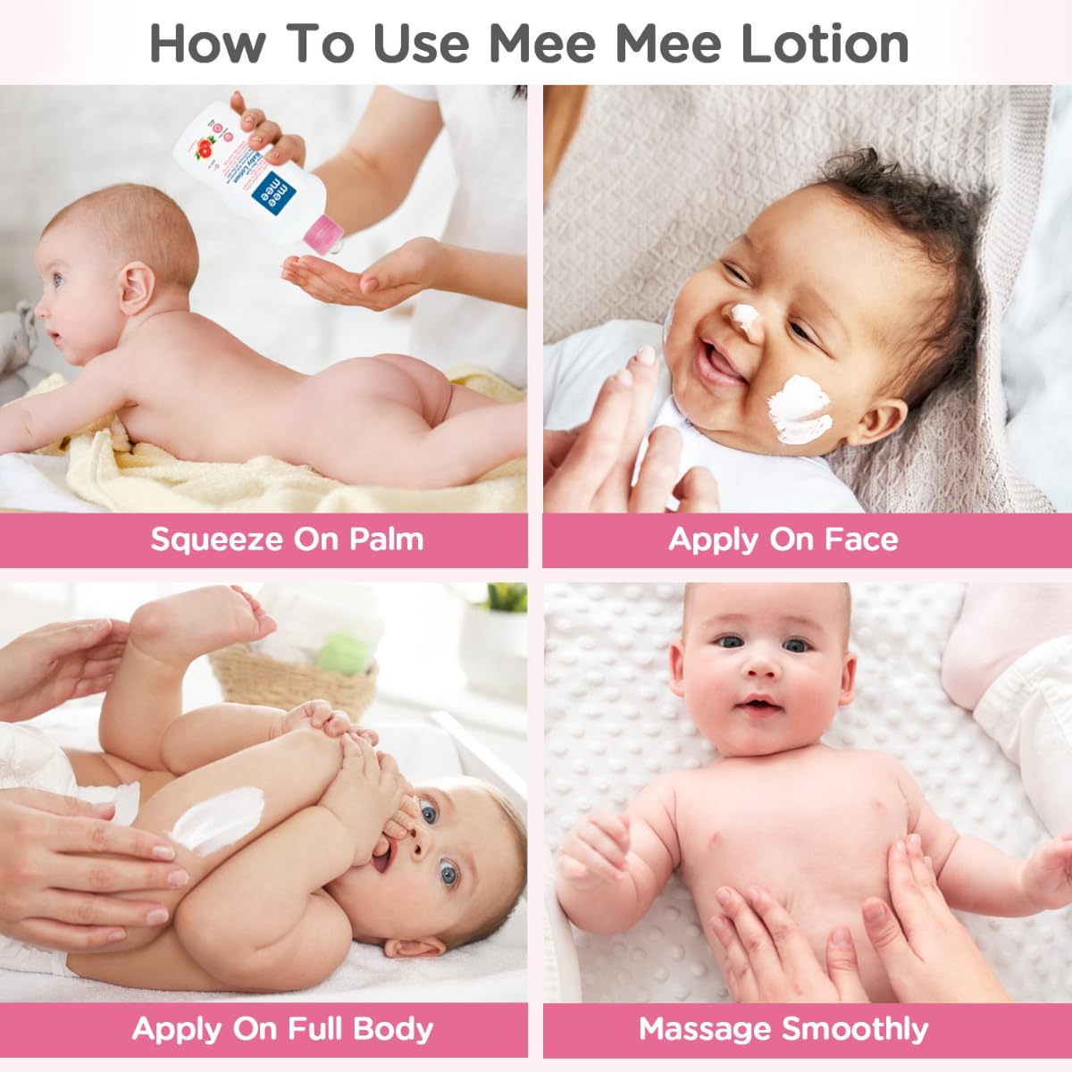 Mee Mee Moisturizing Baby Lotion 400ml for Face & Body | Chamomile & Grapefruit Extracts | For All Skin Types, For Newborns/Kids | For 24Hrs Moisturization | Hypoallergenic, Balanced pH