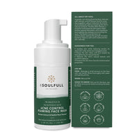 BE SOULFULL Acne Foaming Face Wash- Acne Control Face Wash with 1% Salicylic Acid, 1% Glycolic Acid- Daily Exfoliating Face Wash- Controls Oil, checks Open Pores & Removes Dead Skin Cells- 100ML