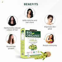 INDUS VALLEY Bio Organic Natural Shikakai Powder | Acacia concinna with Amla Powder | Indian Gooseberry for Hair Care - (100g+100g=200g)
