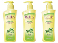 Lotus Herbals Aloesoft Daily Body Lotion | Non Greasy | Cools and Refreshes Skin | SPF 20 | For All Skin Types | 250ml x Pack of 3