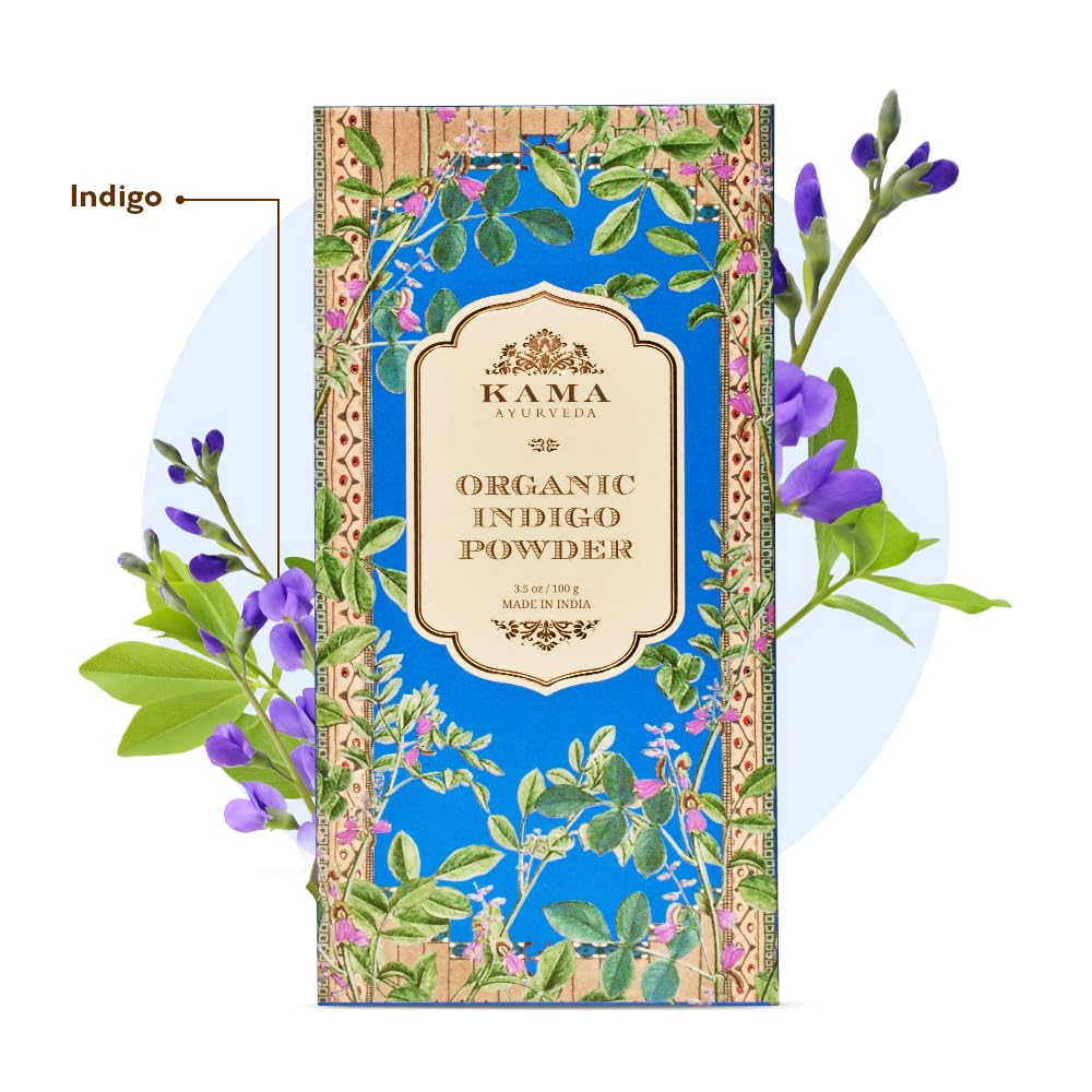Kama Ayurveda Organic Indigo Powder, 100g & Nalpamaradi Thailam Skin Brightening Treatment- 50 ml