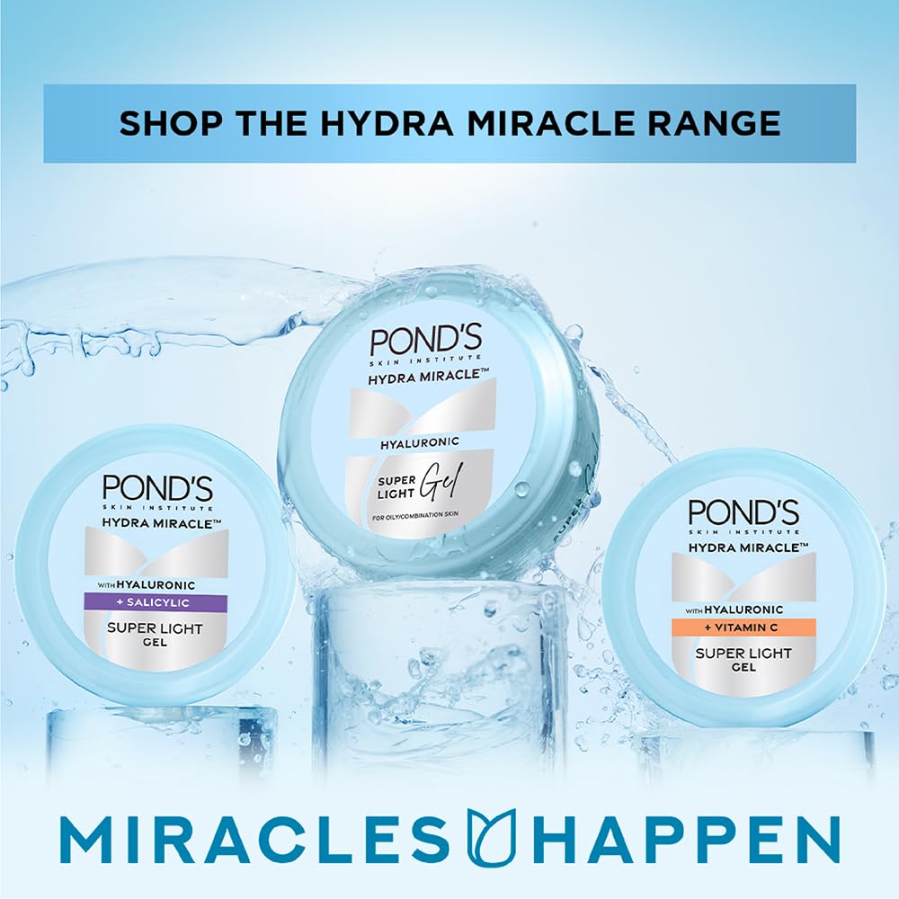 POND'S Hydra Miracle Super Light Gel with Hyaluronic Acid & Vitamin C - 200g