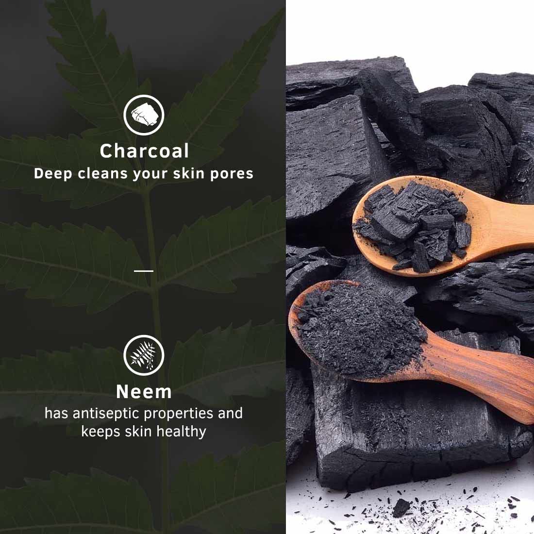 Ustraa Face Wash Acne Control - With Neem & Charcoal Face Wash - 200g - Oil Control, Prevents Acne, Especially for Oily Skin, No Sulphate, No Paraben, No Harmful Chemicals.