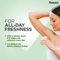 Rexona Aloe Vera Underarm Roll On Deodorant For Women, Antiperspirant, Removes Odour, Keeps Skin Fresh & Clean, Alcohol Free, Skin Friendly, 50 ml