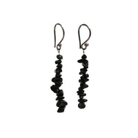 Gempires Natural Black Tourmaline Chips Crystal Earring, Crystals Earring, Energy Healing Crystals, Birthday, Gift for Her, Gemstone Jewelry (Black Tourmaline)