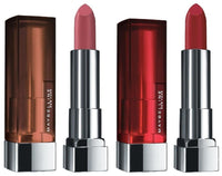 Maybelline New York Color Sensational Creamy Matte Lipstick, 691 Rich Ruby, 3.9g And Maybelline New York Color Sensational Creamy Matte Lipstick, 660 Touch of Spice, 3.9g
