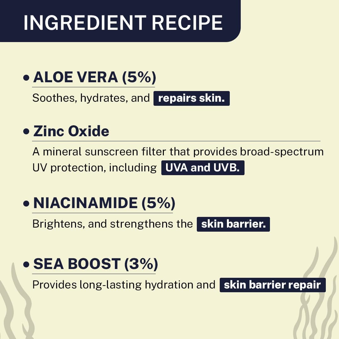 AQUAVE SPF 50 PA++++ Serum Sunscreen (30ml) 5% Niacinamide & 3% Sea Boost Superlight Marine-Based | 1% Hyaluronic Acid & 5% Aloe Vera | No White Cast | For All Skin Types (Oily, Dry, Acne-Prone) | Men & Women | Pocket Sunscreen