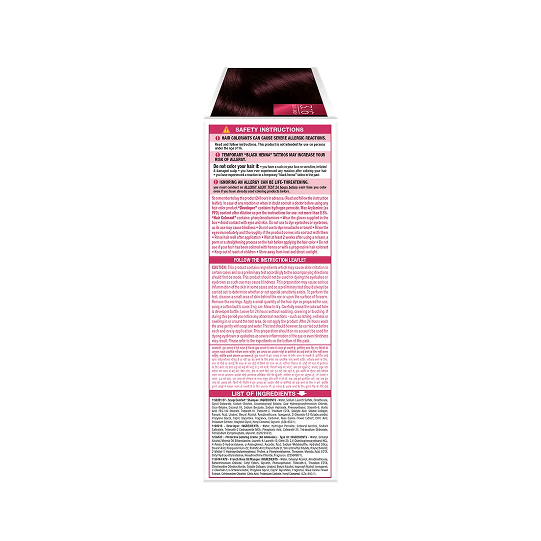 L'Oréal Paris Permanent Hair Colour, Radiant At-Home Hair Colour with up to 100% Grey Coverage, Pro-Keratin, Up to 8 Weeks of Colour, Excellence Crème, 3.16 Burgundy, 72ml+100g (Pack of 2)