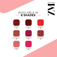 ZM Zayn & Myza Transfer-Proof Power Matte Finish Lip Colour I Smudge Proof & Water Resistant I Light Weight & Extremely Smooth Formula I Vegan - Red, 6 ml