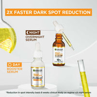 Garnier 30X Vitamin C Day + 10% Vitamin C Night Serum Combo - Wake Up to 73% Brighter Skin, Reduces Dark Spots & Promotes Even Skin Tone, Suitable for all Skin Types, 15+15ml