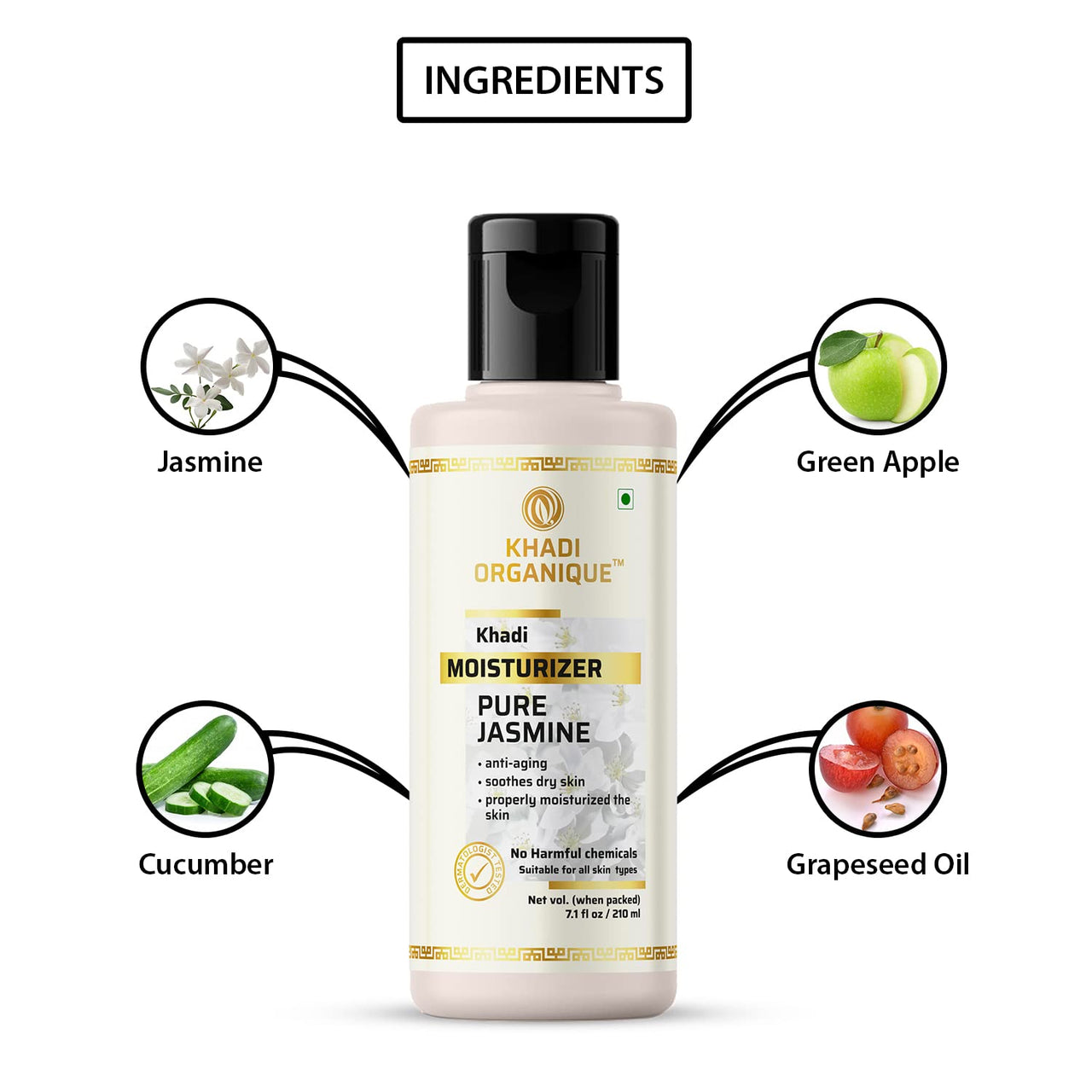 Khadi Organique Pure Jasmine Moisturizer Lotion Pack of 2