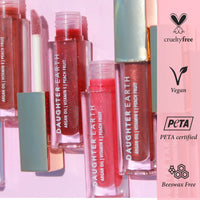 DAUGHTER EARTH Glitter Lip Gloss | Vitamin E Plant Based Flavoured Lip Coat For Women | Hydrating & Plump Lips | Aromatic Super Glossy & Moisturises The Skin With Skin Loving Nutrients | 2.5 ml