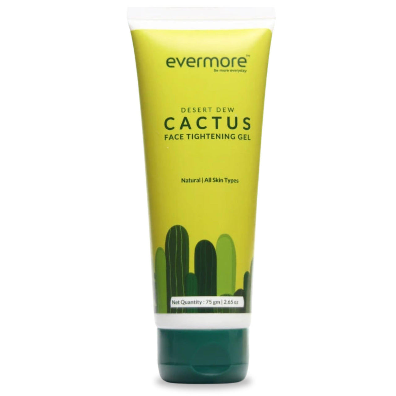 EVERMORE Mexican Cactus Face Gel | Skin Tightening, Anti-Aging, Skin Hydration | Reduces Wrinkles | Quick Absorption | Skin Moisturizer | Paraben Free |For Women & Men, All Skin Types | 75Gm
