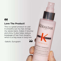 Kérastase Genesis Thermique Blow Dry Primer 150ml | Heat Protectant Spray for Weak Hair | Anti-Breakage, Detangles & Hydrates | Infused with Ginger Root & Edelweiss Native Cells