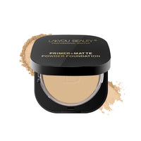 Lakyou Beauty Primer + Matte Compact Powder Foundation 15g, Shade-06(Pure Beige) | All-in-One Primer & Foundation | Lightweight Matte Finish | Long-Lasting | Oil-Control
