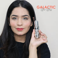 C2P Pro Galactic Glow Skin Gloss Multipurpose Face Serum for Soft Metallic Glass Like Glowing Skin & Shiny Hair, Luminous Pre & Post Makeup Application for Long Lasting Makeup (All Skin Type, 30 ml)